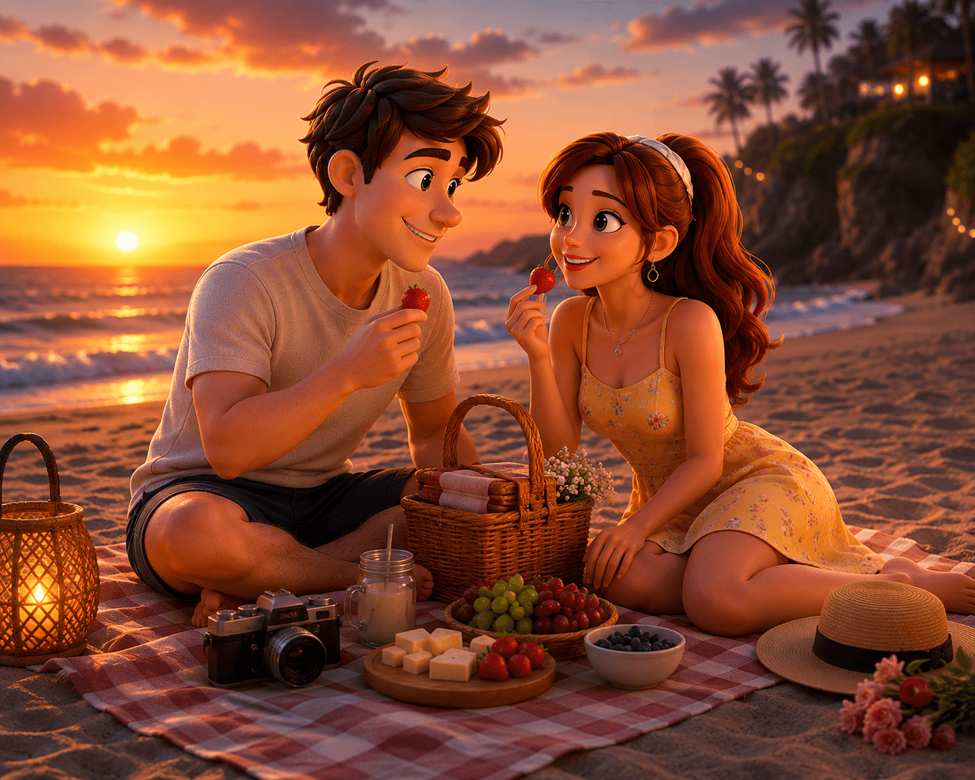 Couple celebrating their shared dream achieved